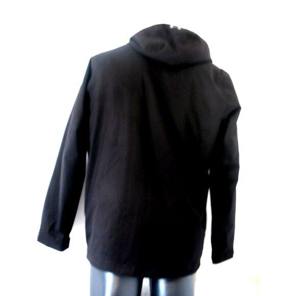 MENS UNDER ARMOUR M SOFT SHELL COAT LINED BLACK HOODED COAT go by measurement - Picture 11 of 13